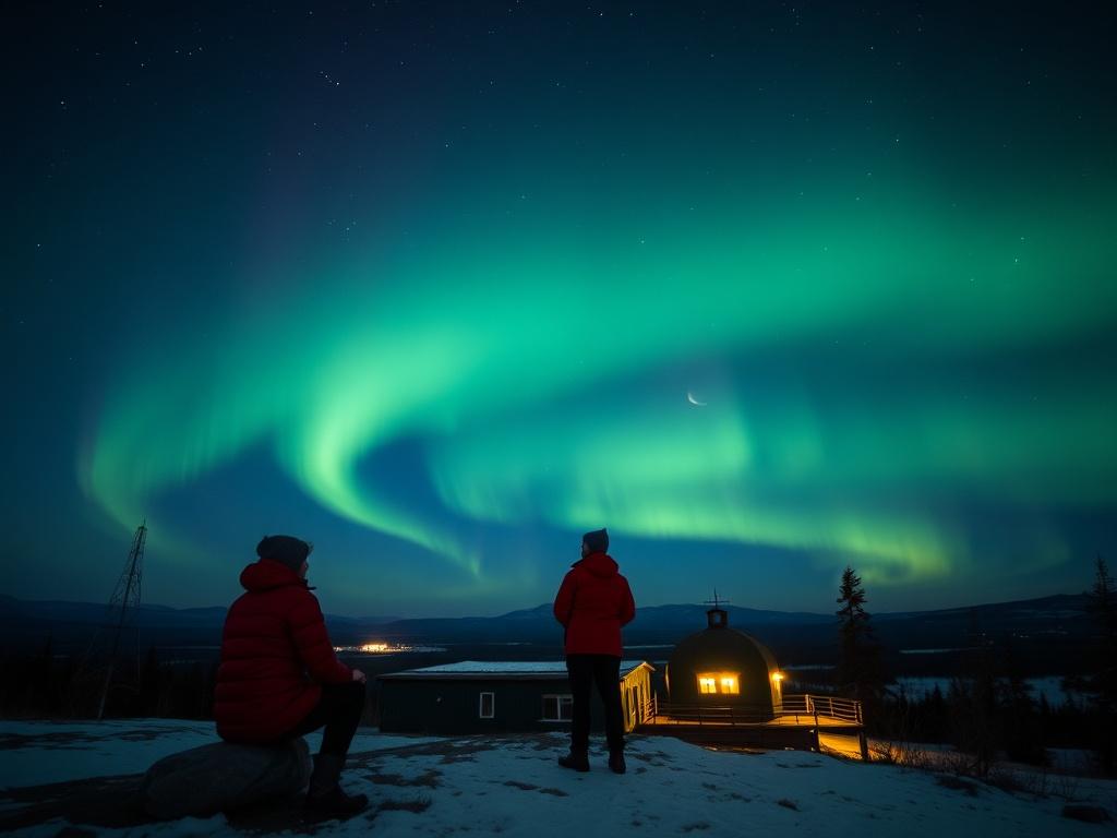 Watching the Northern Lights in Teriberkaфото