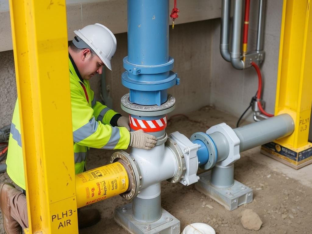 installation of external pipelinesфото